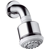 Hansgrohe Clubmaster 3 Jet Shower Head & Wall Arm (85mm, Chrome).
