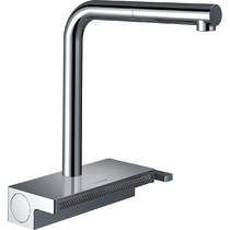 Hansgrohe Aquno Select M81 Kitchen Tap With Pull Out & sBox (2 Jets, Chrome).