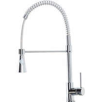 Hydra Braga Rinser Kitchen Tap With Swivel Spout (Brushed Steel).
