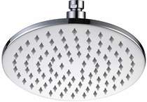 Hydra Showers Round Shower Head With Swivel Knuckle (200mm, Chrome).
