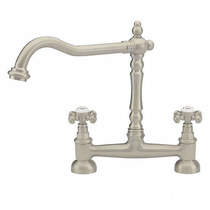 Hydra Lambeth Kitchen Tap With Crosshead Controls (Stainless Steel).