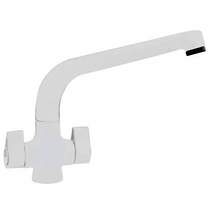 Hydra madrid kitchen tap with swivel spout (white).