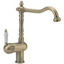Hydra Oxford Kitchen Tap With Single Lever Control (Antique Brass).
