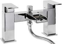 Hydra waterfall waterfall bath shower mixer tap with shower kit (chrome).