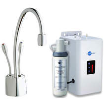 InSinkErator Hot Water Steaming Hot & Cold Filtered Kitchen Tap (Brushed Steel).