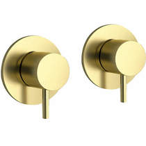 JTp vos wall mounted valves (brushed brass).