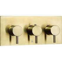JTP Vos Concealed Thermostatic Shower Valve (3 Outlets, Brushed Brass).