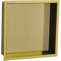 JTP Vos Shower Niche (300x300mm, Brushed Brass).