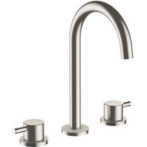 JTP Inox Deck Mounted Basin Mixer Tap (3 Hole, Stainless Steel).