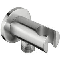 JTP Inox Shower Wall Outlet Elbow  With Handset Holder (Stainless Steel).