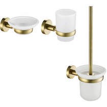 JTP Vos Bathroom Accessories Pack 2 (Brushed Brass).