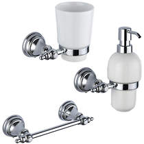 Kartell Astley Bathroom Accessories Pack 4 (Chrome).