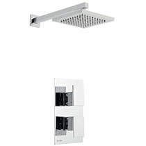 Kartell Element Shower Valve, Square Head & Wall Mounting Arm (Option 2).