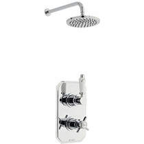 Kartell Klassique Shower Valve, Round Head & Wall Mounting Arm (Option 2).