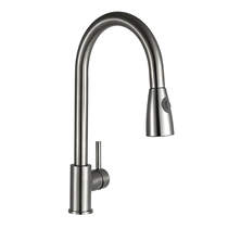 Kartell Kitchen Sink Mixer Tap With Pull Out Spray (Brushed Steel).