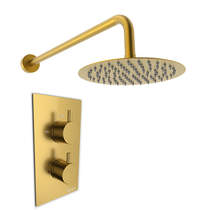 Kartell Ottone Concealed Shower Valve With Arm & Head (Brushed Brass).