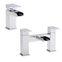 Kartell Phase Waterfall Basin & Bath Filler Tap Pack (Chrome).