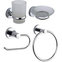 Kartell Plan Bathroom Accessories Pack 4 (Chrome).