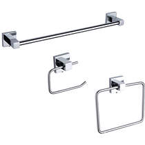 Kartell Pure Bathroom Accessories Pack 3 (Chrome).