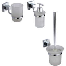 Kartell Pure Bathroom Accessories Pack 9 (Chrome).