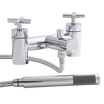 Kartell Times Bath Shower Mixer Tap With Kit (Chrome).