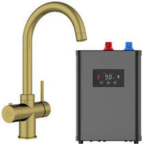 Kedl Tundra Digital 3 In 1 Boiling Water Kitchen Tap (Brushed Gold, 2.4L).