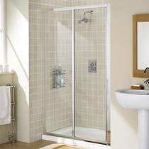 Lakes classic 1200mm framed slider shower door (silver).