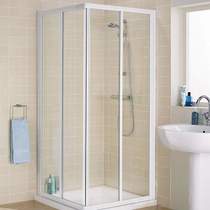 Lakes Classic 900mm Square Shower Enclosure & Tray (White).