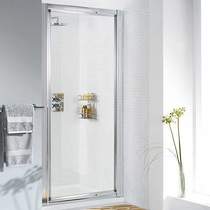 Lakes Classic 700mm Framed Pivot Shower Door (Silver).