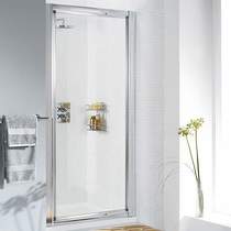 Lakes Classic 750mm Framed Pivot Shower Door (Silver).