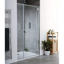 Lakes Island Cayman Frameless Hinged Shower Door & Panel (1200x2000).