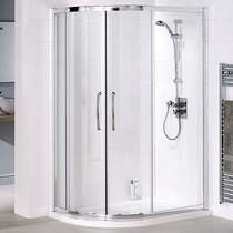 Lakes classic left hand 1000x800 offset quadrant shower enclosure & tray.