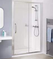 Lakes classic 1300mm semi-frameless slider shower door (silver).