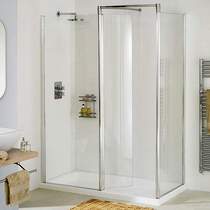 Lakes Classic Right Hand 1200x800 Walk In Shower Enclosure & Tray (Silver).