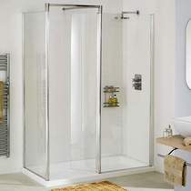 Lakes classic left hand 1200x900 walk in shower enclosure & tray (silver).