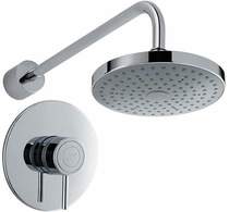 Mira Element Concealed Thermostatic Shower Valve With Round Shower Head.