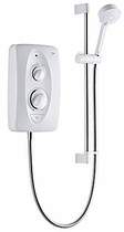 Mira electric showers jump electric shower (white & chrome, 10.5kw).