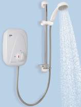 Mira vigour manual power shower (white & chrome).