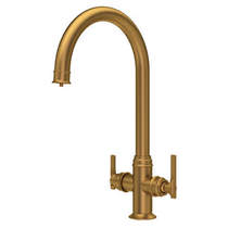 Perrin & Rowe Southbank 3-in-1 Instant Hot Water Kitchen Tap (Aged Brass).