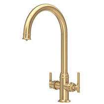 Perrin & Rowe Southbank 3-in-1 Instant Hot Water Kitchen Tap (Satin Brass).
