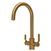 Perrin & Rowe Armstrong 3-in-1 Instant Hot Water Kitchen Tap (Aged Brass).