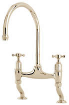 Perrin & Rowe Ionian Kitchen Tap With Crosshead Handles (Gold).