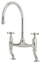 Perrin & Rowe Ionian Kitchen Tap With Crosshead Handles (Pewter).