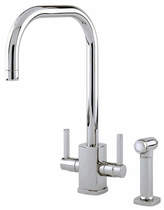 Perrin & Rowe Rubiq Kitchen Tap With Rinser & U Spout (Pewter).