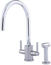 Perrin & Rowe Orbiq Kitchen Tap With Rinser & C Spout (Chrome).