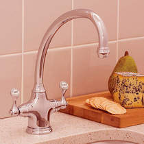 Perrin & Rowe Etruscan Kitchen Mixer Tap (Polished Nickel).