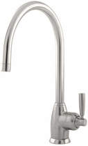 Perrin & Rowe Mimas Single Lever Kitchen Mixer Tap With C Spout (Pewter).