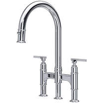 Perrin & Rowe Southbank Kitchen Tap With Lever Handles & Rinser (Chrome).