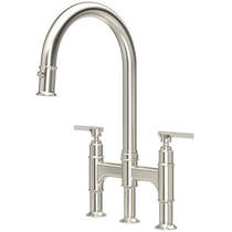 Perrin & Rowe Southbank Kitchen Tap With Lever Handles & Rinser (Pewter).