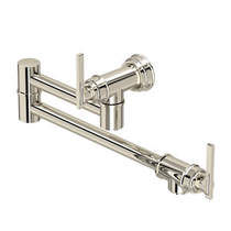 Perrin & Rowe Southbank Wall Mounted Pot Filler Kitchen Tap (Nickel).